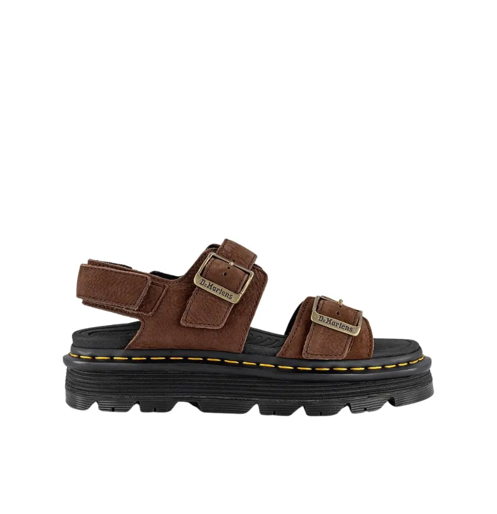 Zebzag - Sepia Brown Nubuck - Adjustable Womans Sandal