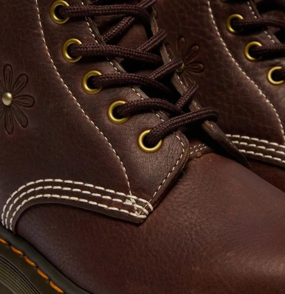 1460 - Pascal Flower Dark Brown Boots