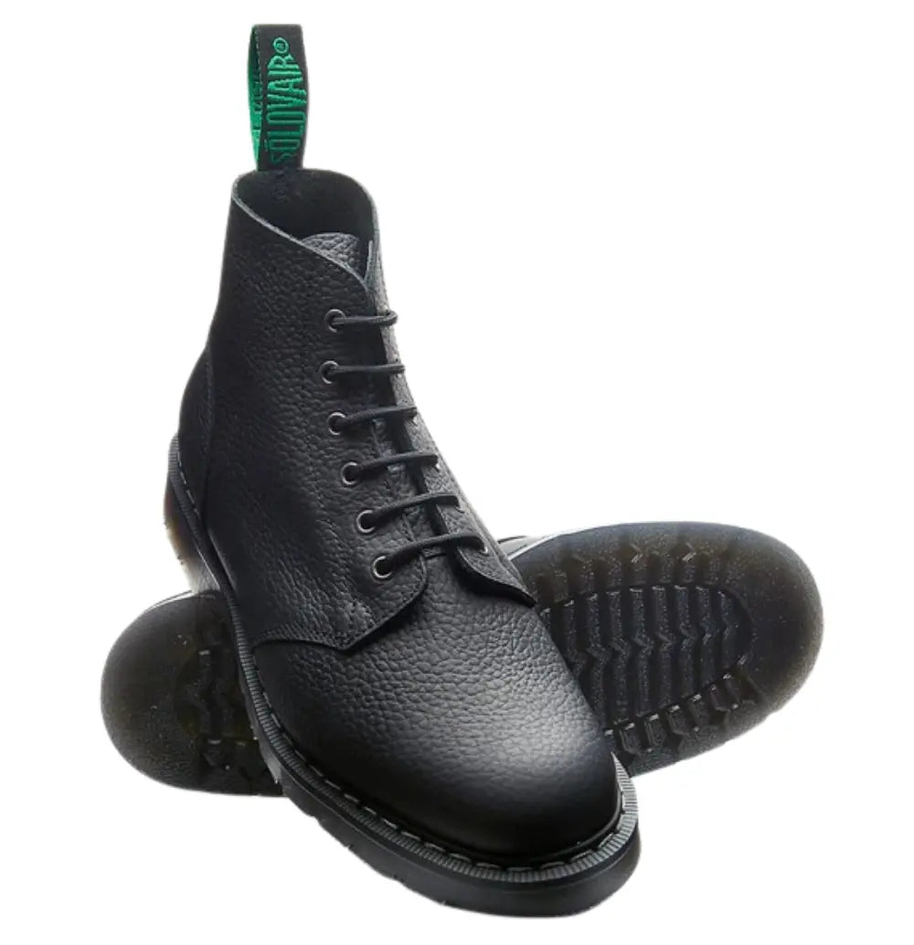 Solovair Astronaut Boot - Black Greasy Grain