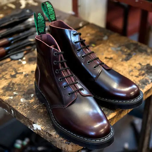 Solovair Astronaut Boot - Burgundy Rub-off