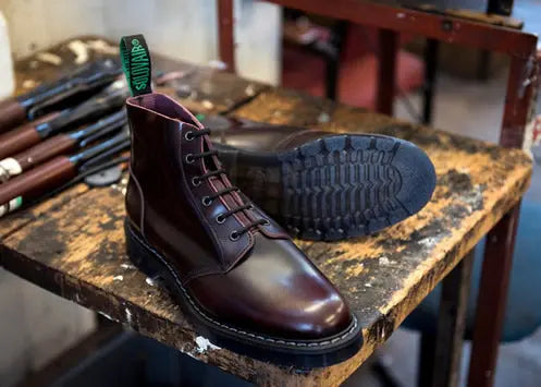 Solovair Astronaut Boot - Burgundy Rub-off
