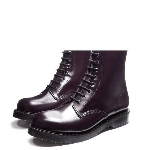 Solovair Derby Boot - Purple Leather