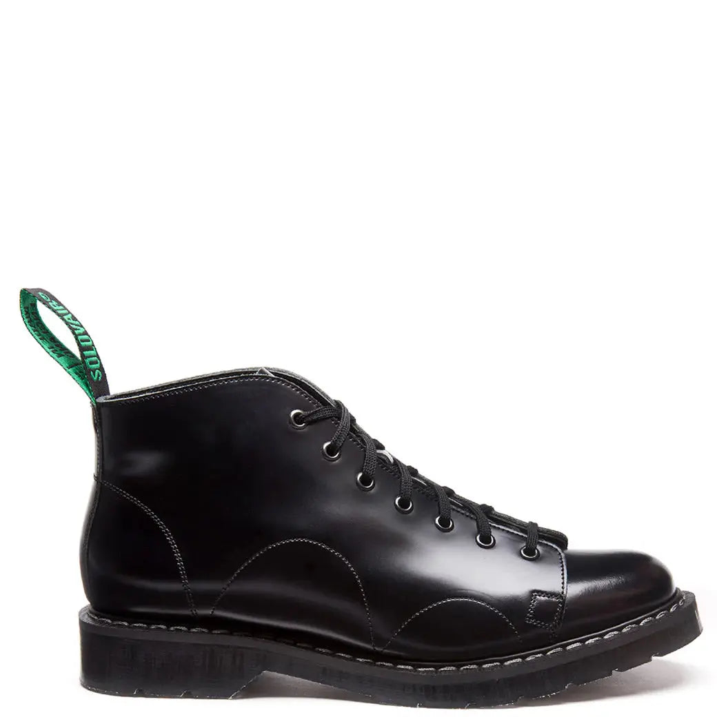 Solovair Monkey Boot - Black High-Shine
