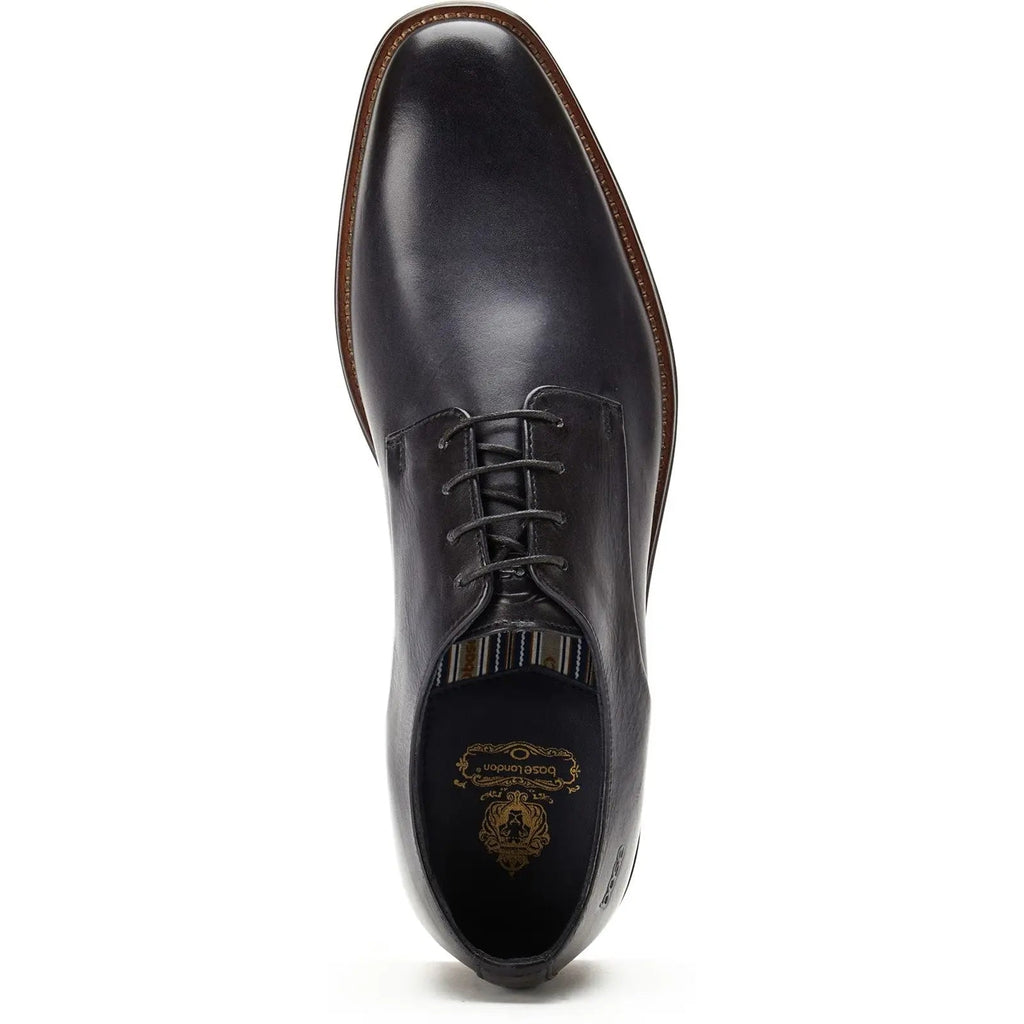 Base London Marley Plain Toe Derby Shoe - Navy
