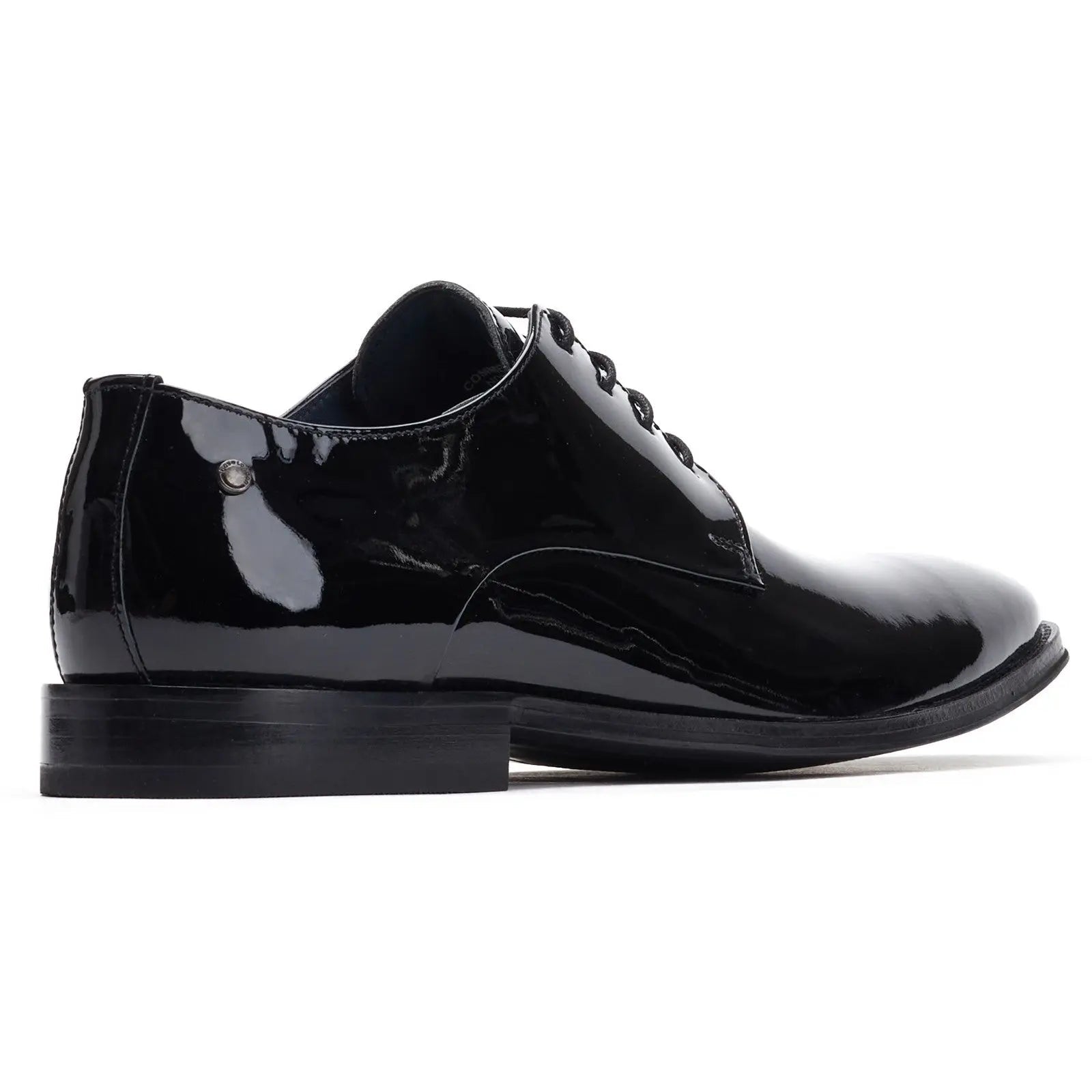 Base London Marley Lace Up Patent Shoe - Black