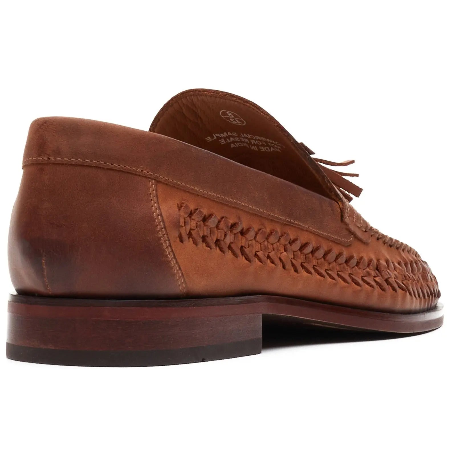 Base London Bracken Leather Weave Loafer - Tan