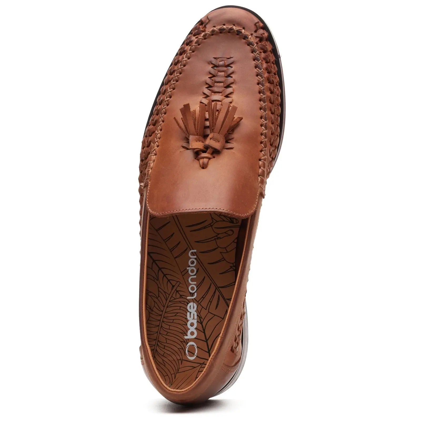 Base London Bracken Leather Weave Loafer - Tan