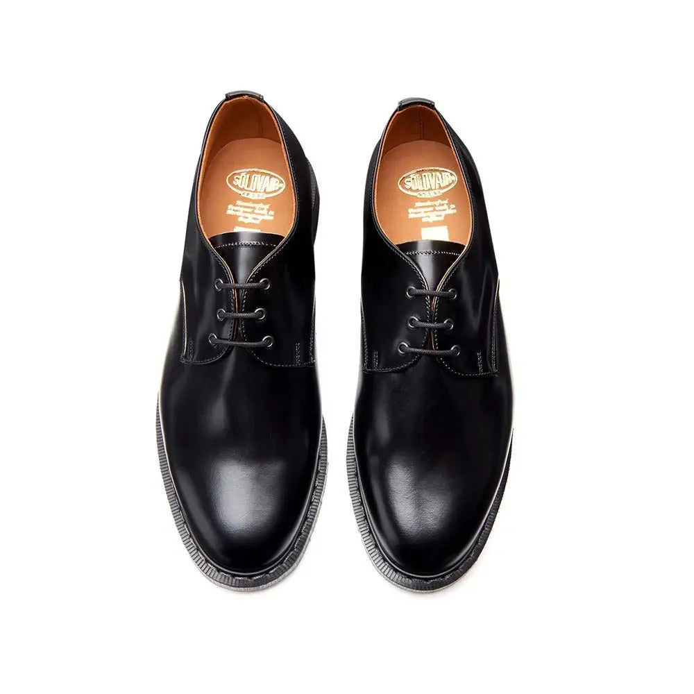 Solovair Gibson Shoe - Black Hi-Shine