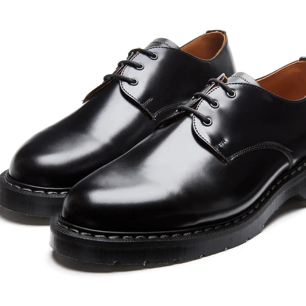 Solovair Gibson Shoe - Black Hi-Shine