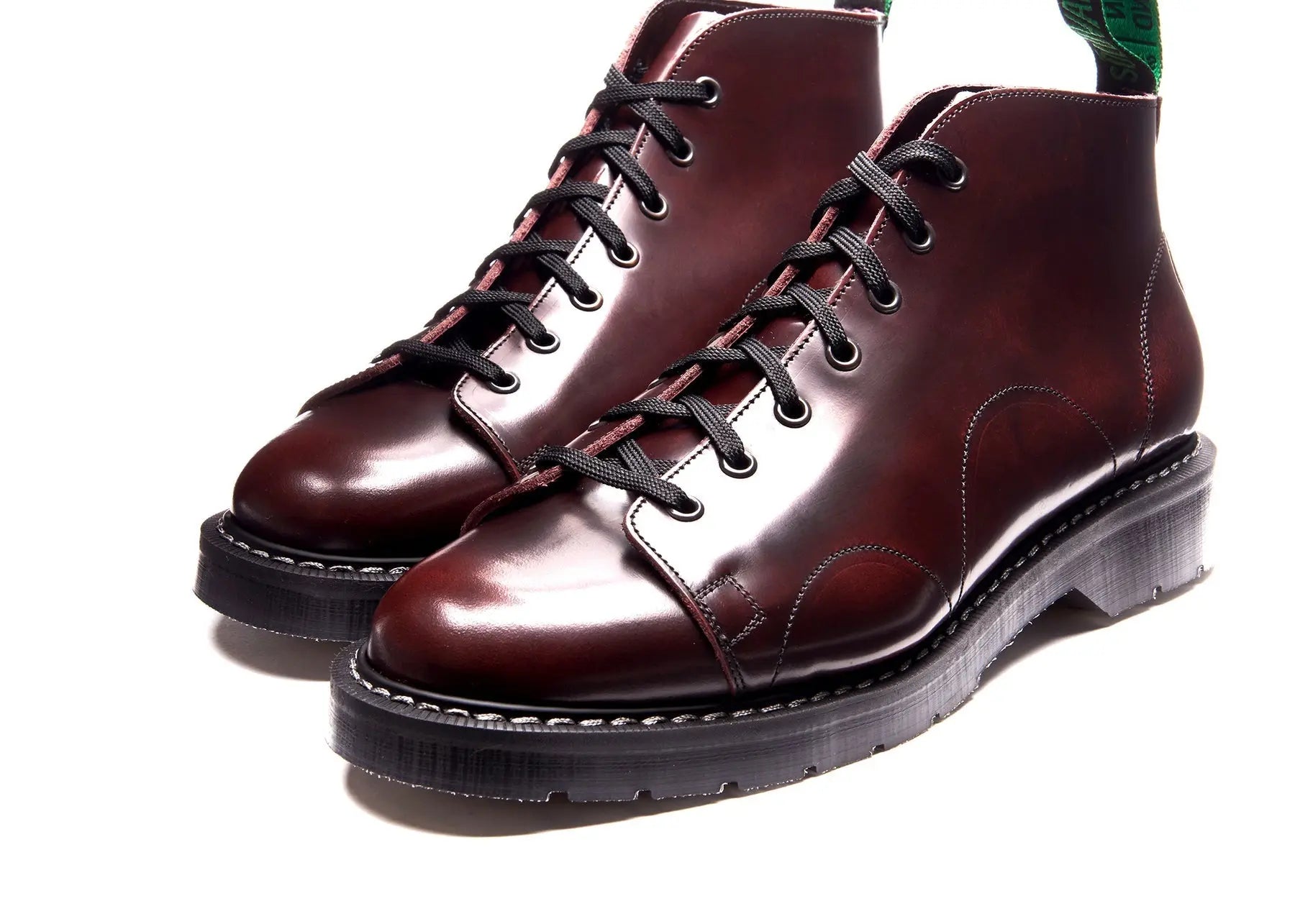 Solovair Monkey Boot - Burgundy Rub-Off