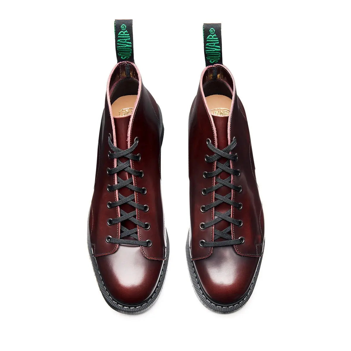 Solovair Monkey Boot - Burgundy Rub-Off